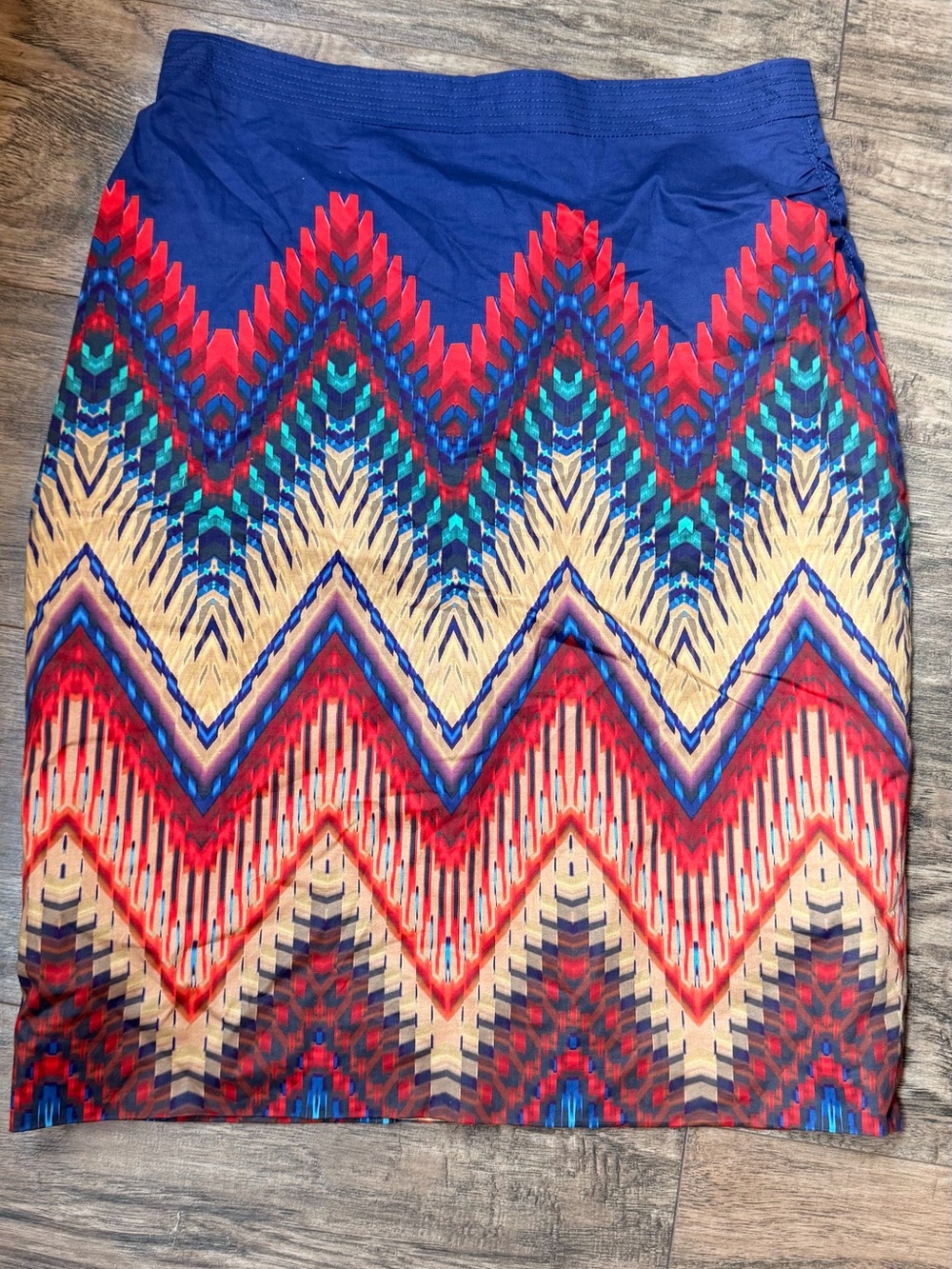 Yoana Baraschi Purple Chevron Midi Skirt